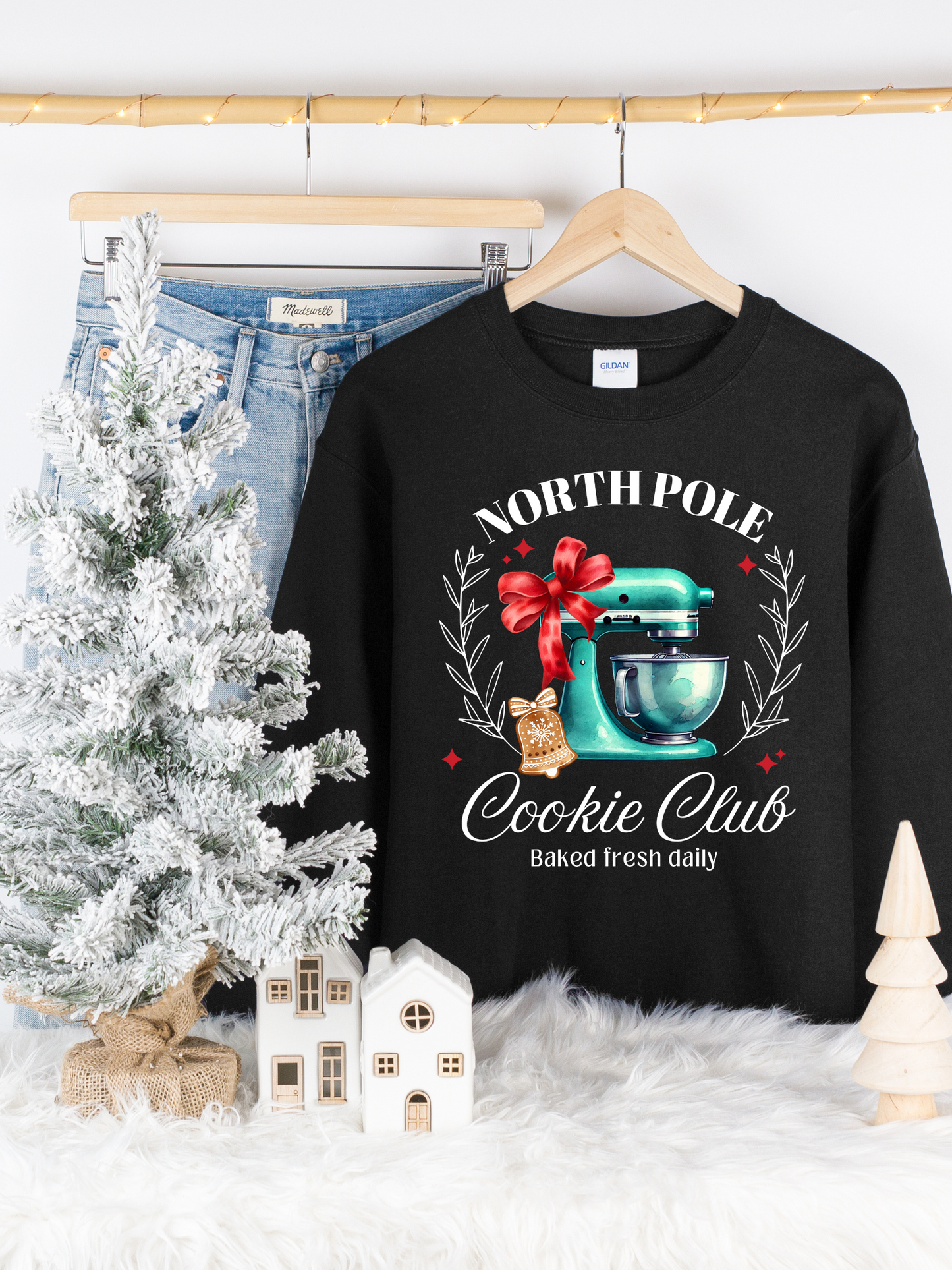 North Pole Cookie Club Crewneck Sweatshirt - Black