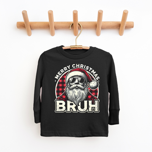 Merry Christmas Bruh Boys Long-Sleeve Shirt