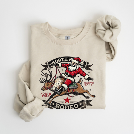 North Pole Rodeo Crewneck Sweatshirt