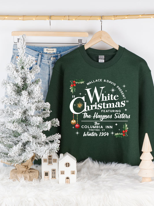 White Christmas Adult Crewneck Sweatshirt