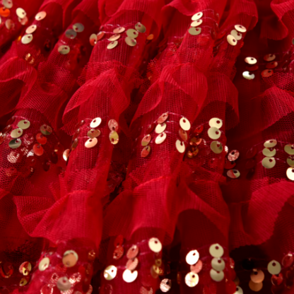 Red Sequin Tutu Skirt for Girls