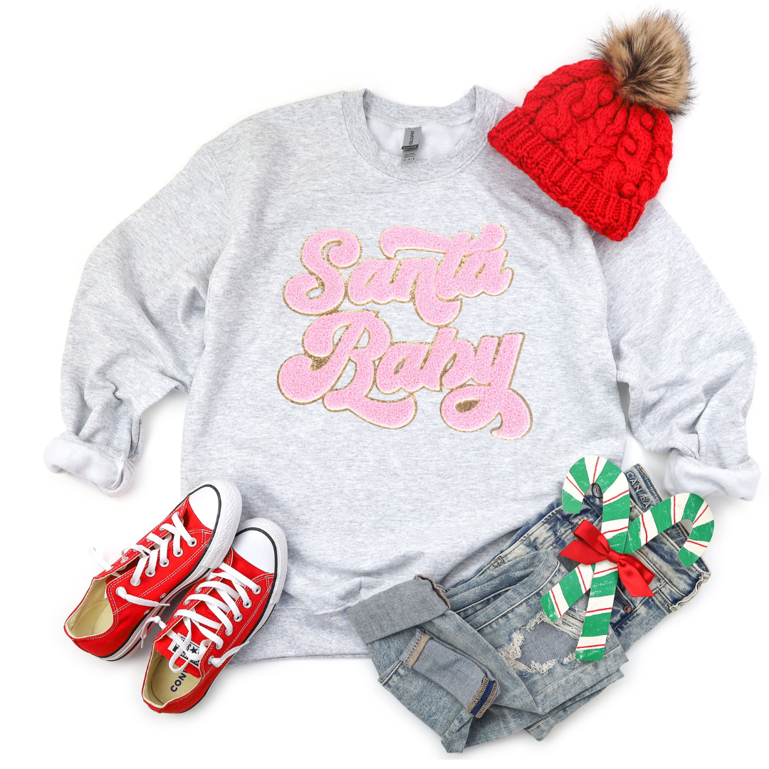 Santa Baby Sweatshirt - Hot Pink