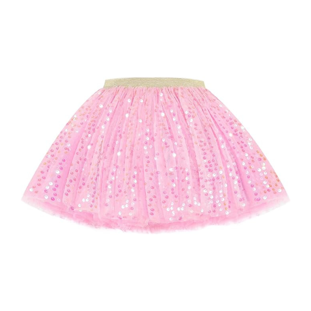 Kringle Krate Christmas Store Pink Sequin Tutu Skirt for Girls