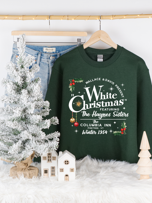 Kringle Krate Christmas Store White Christmas Adult Crewneck Sweatshirt